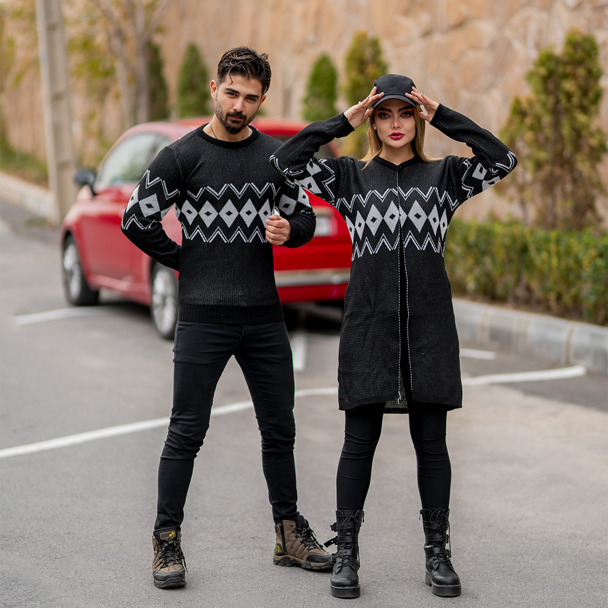 ست بافت مشکی مدل Barino