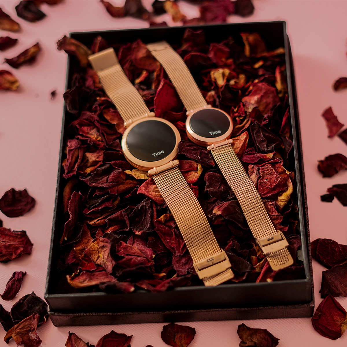 ست ساعت LED رزگلد مدل Wali