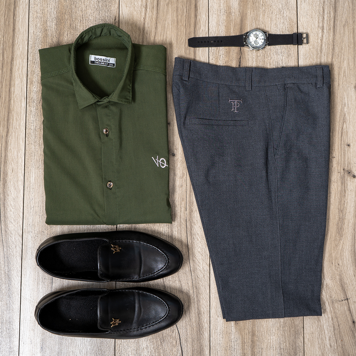 پیراهن مردانه سبزمدل VQ