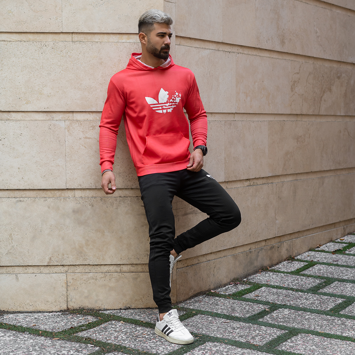 ست هودی شلوار مردانه آدیداس مدل Banio