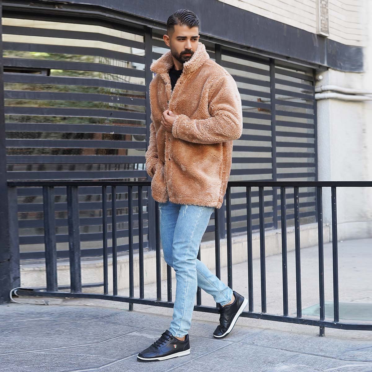 ژاکت مردانه نسکافه ای مدل TEDI