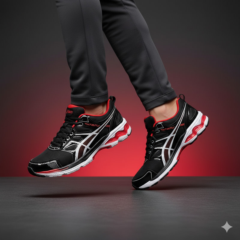 کفش ورزشی مردانه مشکی قرمز مدلRadman