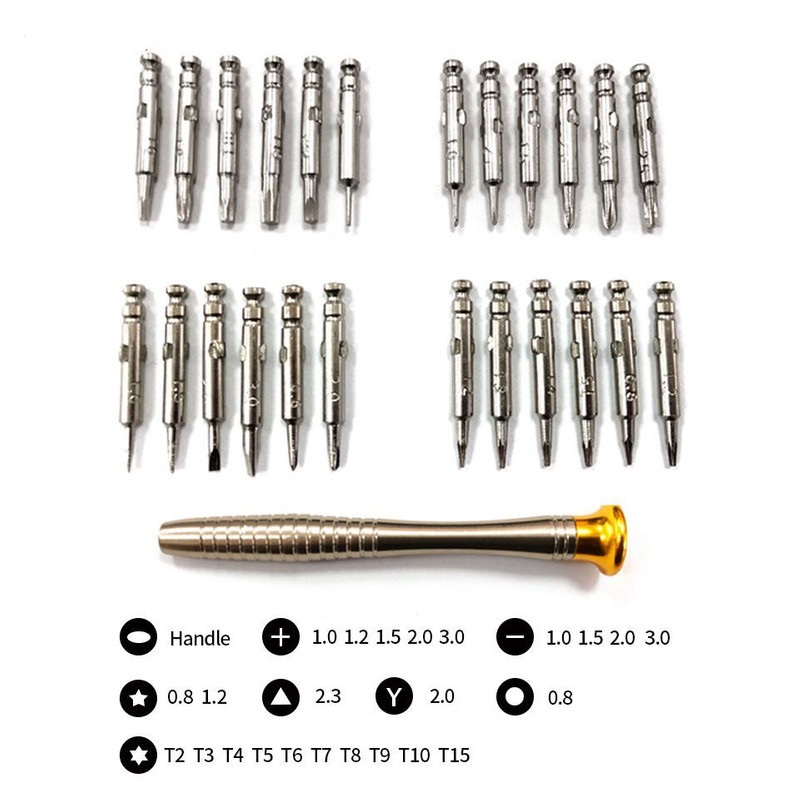 مجموعه 25 عددی پیچ گوشتی ساعتی جیبی-مشکی