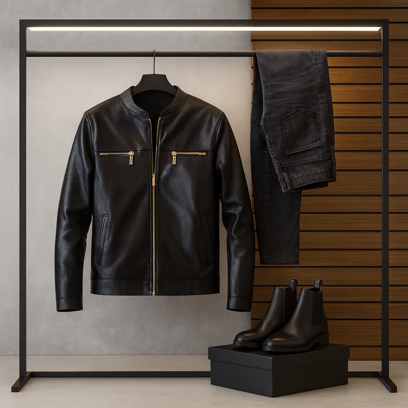 کاپشن چرم مردانه مدل SERGIO