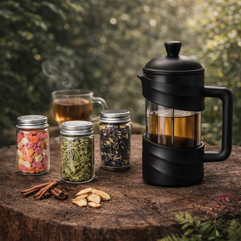 پکیج هدیه سازمانی (فرنچ پرس  4دمنوشجعبه لاکچری)